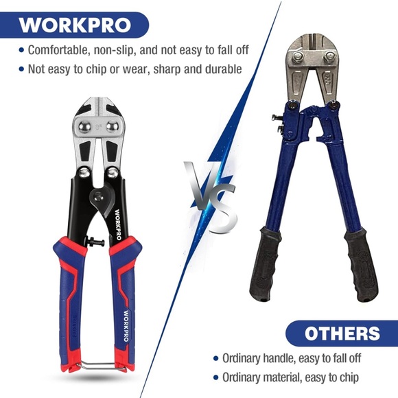 WORKPRO Mini Bolt Cutter 8-inch - Picture 4 of 5